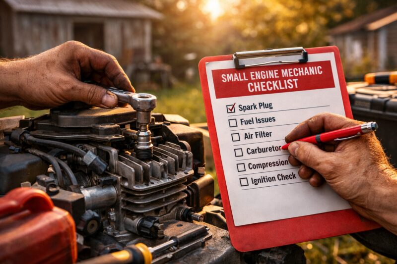 Small Engine Mechanic Checklist for DIY Troubleshooting Tips