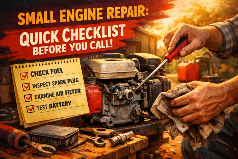 Small Engine Repair: Quick Checklist Before You Call